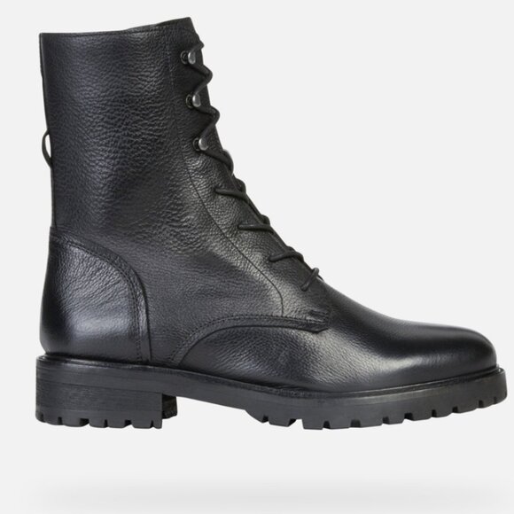 NWOB Geox Hoara Woman Combat Boots Size 37/6.5 - Picture 9 of 14